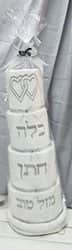 עוגת מגבות 5 קומות - כסוף