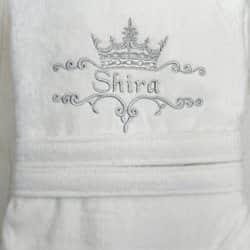 חלוק רחצה למבוגרים - רקמה בגב